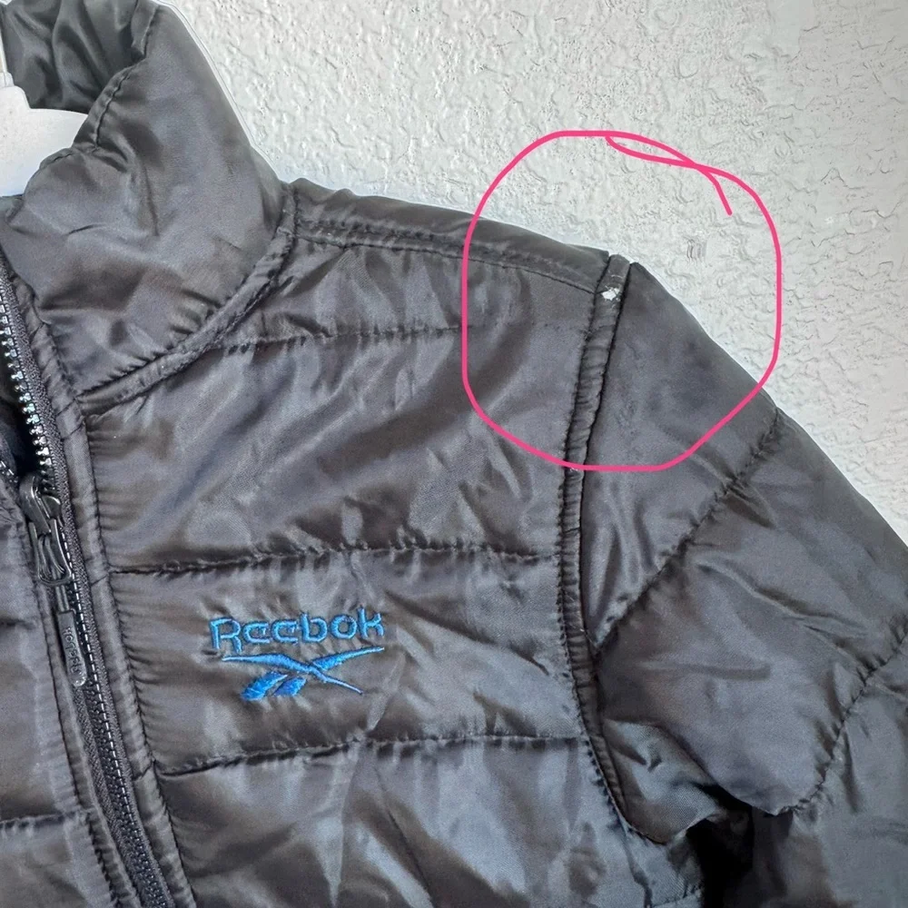 Reebok Kids Navy Black Quilted Puffer Jacket